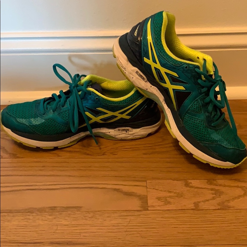 ASICS GT 2000 Teal and Yellow Women’s Size 8.5